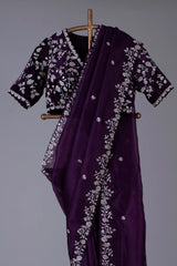 Designer Fancy Goodlooking Saree With Designer Fancy Readymade Blouse.