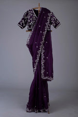 Designer Fancy Goodlooking Saree With Designer Fancy Readymade Blouse.