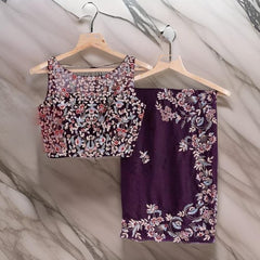 Goog Looking Fancy Saree With Designer Blouse