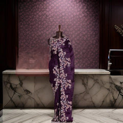 Goog Looking Fancy Saree With Designer Blouse