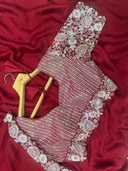 Goog Looking Fancy Saree With Designer Blouse