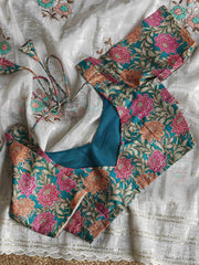 Goog Looking Fancy Saree With Designer Blouse