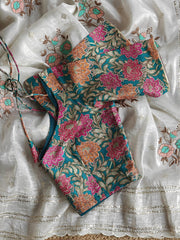 Goog Looking Fancy Saree With Designer Blouse