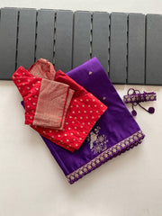 Goog Looking Fancy Saree With Designer Blouse