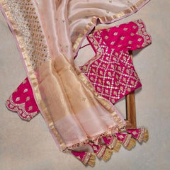 Goog Looking Fancy Saree With Designer Blouse