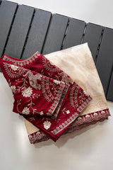 Goog Looking Fancy Saree With Designer Blouse