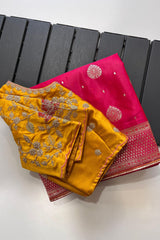 Goog Looking Fancy Saree With Designer Blouse