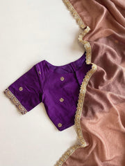 Goog Looking Fancy Saree With Designer Blouse