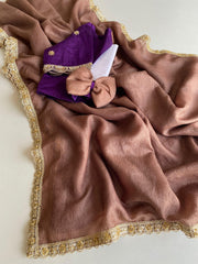 Goog Looking Fancy Saree With Designer Blouse