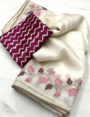 Goog Looking Fancy Saree With Designer Blouse