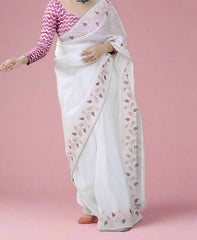 Goog Looking Fancy Saree With Designer Blouse