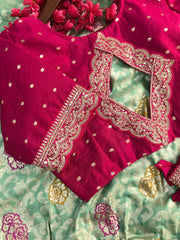Goog Looking Fancy Saree With Designer Blouse