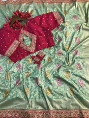 Goog Looking Fancy Saree With Designer Blouse