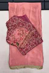 Goog Looking Fancy Saree With Designer Blouse