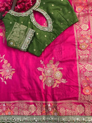 Goog Looking Fancy Saree With Designer Blouse