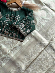 Goog Looking Fancy Saree With Designer Blouse