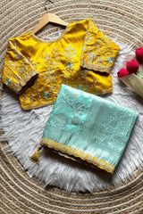 Goog Looking Fancy Saree With Designer Blouse