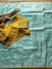 Goog Looking Fancy Saree With Designer Blouse