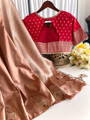Goog Looking Fancy Saree With Designer Blouse