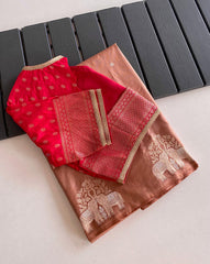 Goog Looking Fancy Saree With Designer Blouse
