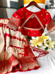 Goog Looking Fancy Saree With Designer Blouse