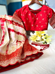 Goog Looking Fancy Saree With Designer Blouse