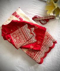 Goog Looking Fancy Saree With Designer Blouse