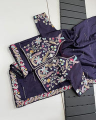 Goog Looking Fancy Saree With Designer Blouse