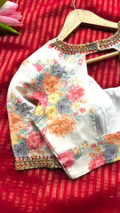 Goog Looking Fancy Saree With Designer Blouse