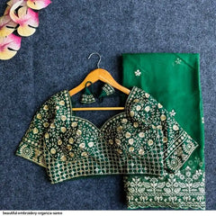 Goog Looking Fancy Saree With Designer Blouse