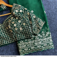 Goog Looking Fancy Saree With Designer Blouse