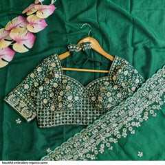 Goog Looking Fancy Saree With Designer Blouse