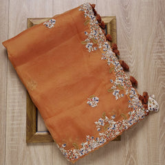 Goog Looking Fancy Saree With Designer Blouse