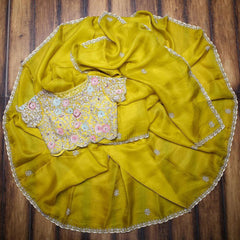 Goog Looking Fancy Saree With Designer Blouse
