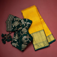Goog Looking Fancy Saree With Designer Blouse