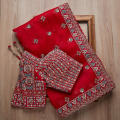 Goog Looking Fancy Saree With Designer Blouse
