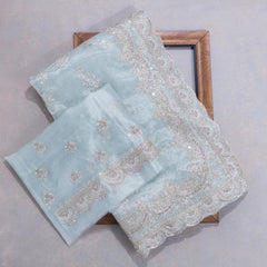 Goog Looking Fancy Saree With Designer Blouse