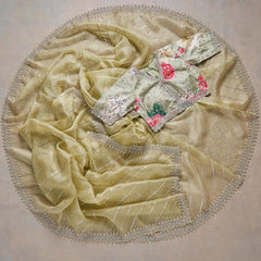 Goog Looking Fancy Saree With Designer Blouse