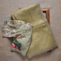 Goog Looking Fancy Saree With Designer Blouse