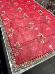 Red Colour Fancy Saree With Designer Blouse