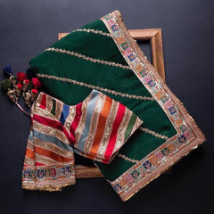 Designer Partywear Multiple Sequence Saree With Designer Blouse