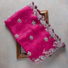 Colour Rangoli Silk Sequence Embroidery Work deasin Saree  With Designer Fancy Readymade Blouse.