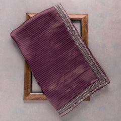 520-A-Wine Colour Rangoli Silk Embroidery Work Saree With Designer Fancy Readymade Blouse.
